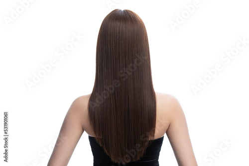 Young woman with long hair