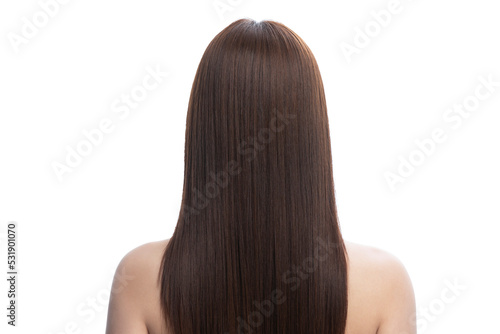 Young woman with long hair