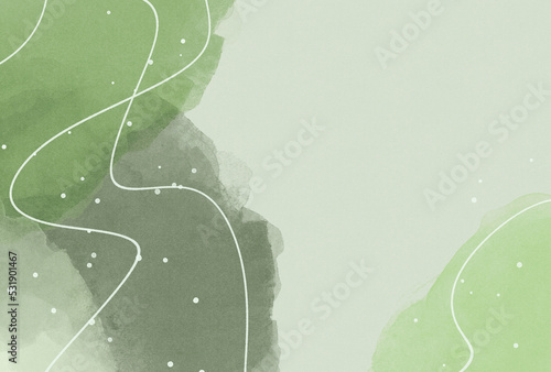 背景素材_水彩テクスチャ_緑