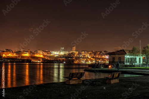 night view of the town