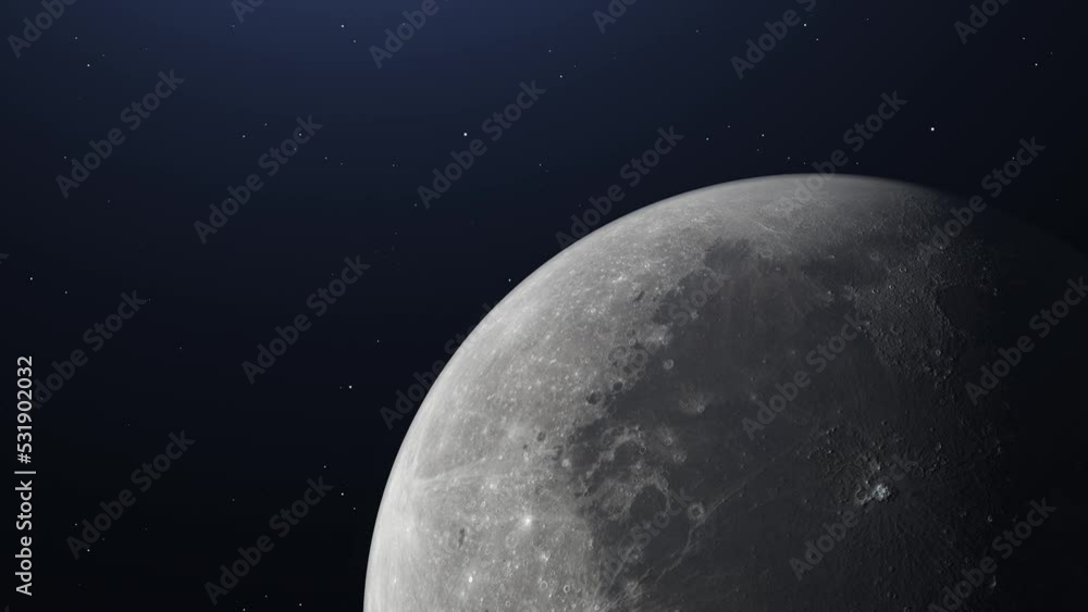 Cinematic Moon Eclipse from Space on stars background. Cinematic Moon Eclipse from Space on stars background.