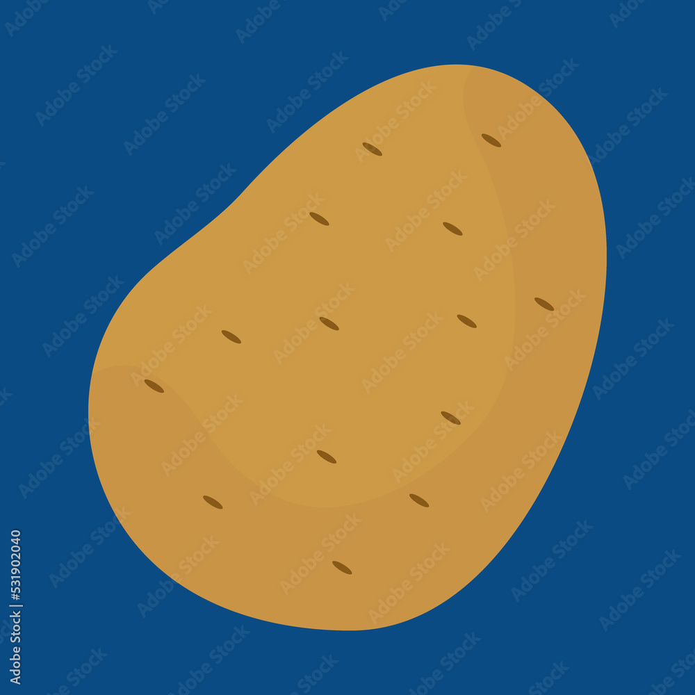 Potato in the skin, illustration, vector, cartoon Potato in the skin, illustration, vector, cartoon