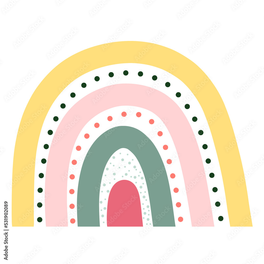 Cute Rainbow Hand Drawn Illustration Cute Rainbow Hand Drawn Illustration