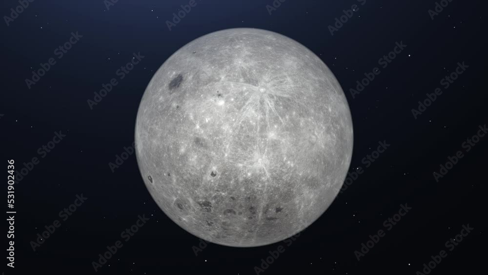 Cinematic full Moon eclipse in Space on stars background. Cinematic full Moon eclipse in Space on stars background.