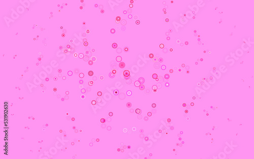 Light Purple  Pink vector texture with disks.