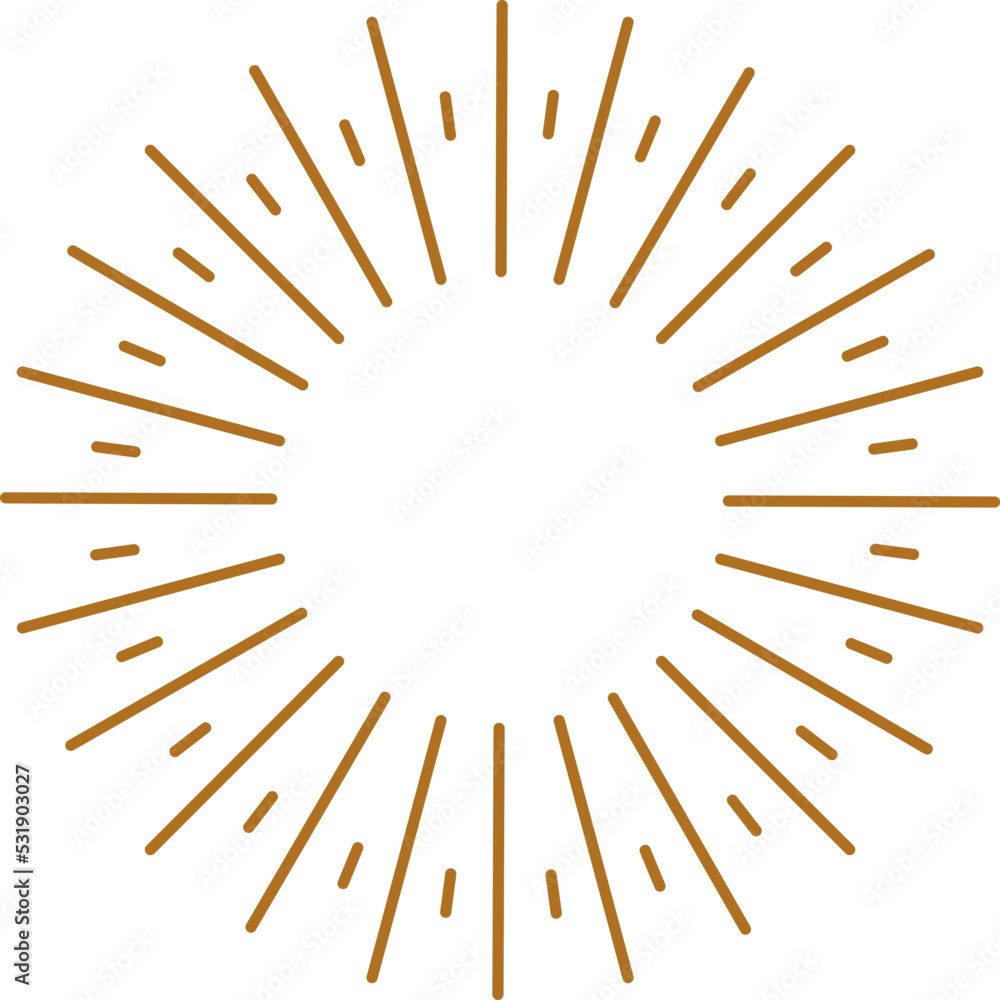 Obraz premium Sunburst Abstract Decorative element. Vector illustration