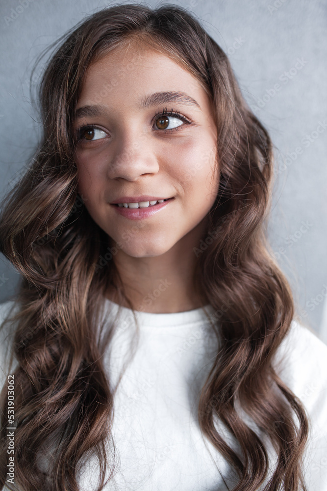 Portrait of beautiful girl teenage with light make-up Portrait of beautiful girl teenage with light make-up