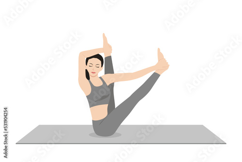 Boat Pose Twist Variation Hands To Feet, Parivrtta Navasana Variation Hands To Feet
