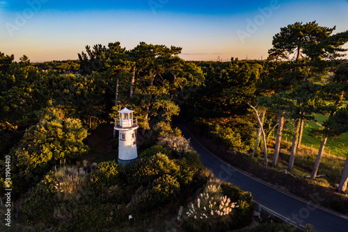 Lepe Lighthouse - Sunrise Drone Shot photo
