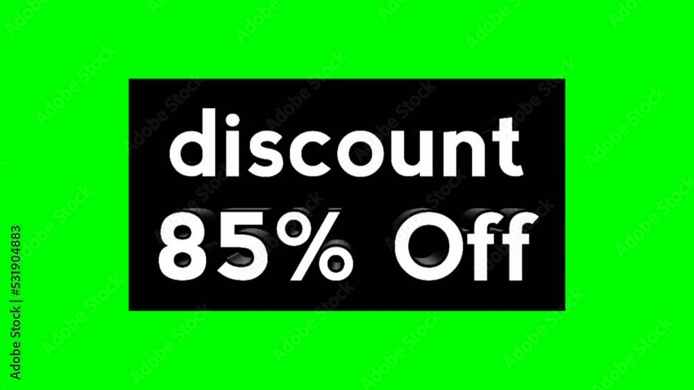 Motion graphics Black Friday sale Discount 85% Off text animation in black box for business promotion advertorial concept banner video elements Motion graphics Black Friday sale Discount 85% Off text animation in black box for business promotion advertorial concept banner video elements