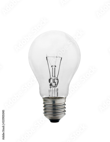 Classic lightbulb on transparent background, PNG image.