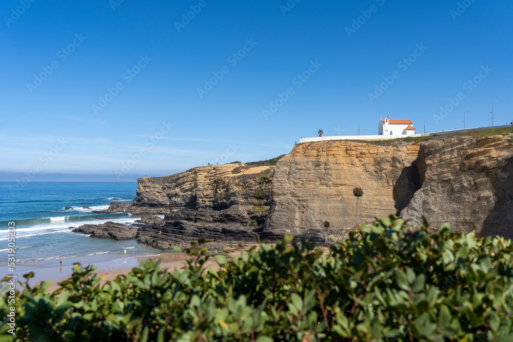 Beautiful cliff in Alentejo. Zambujeira beach in Zambujeira do mar, Portugal.