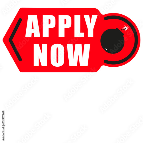 RED BANNER BOMB_ARROW APPLY NOW