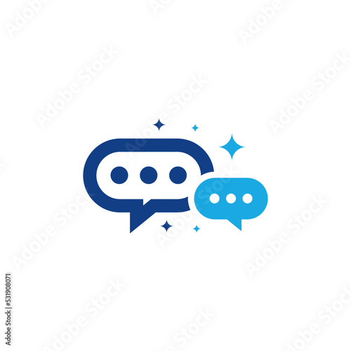 Logo Chatting App Vector Template Design, Talk Logo, designed for chat applications