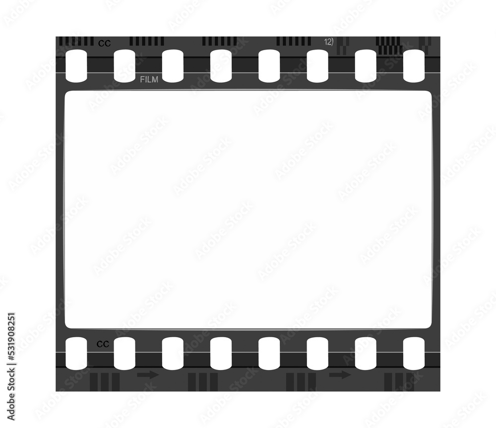 Film frame  isolated on transparent background