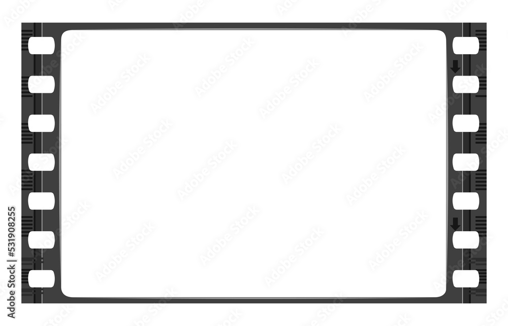 Widescreen film frame isolated on transparent background Widescreen film frame isolated on transparent background