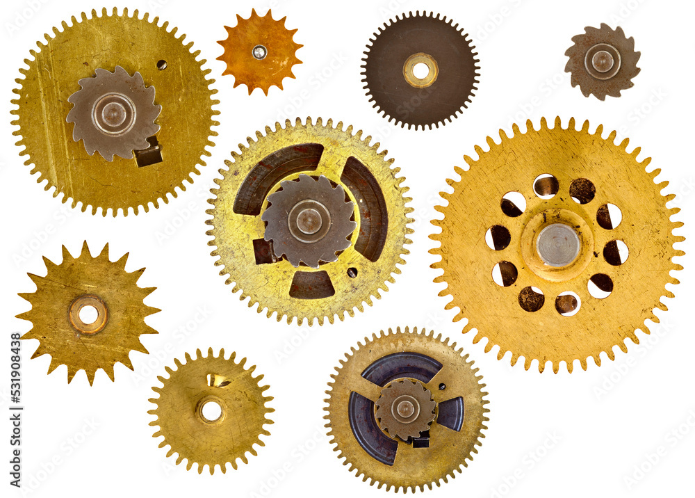 Cogwheels gears isolated on transparent background Cogwheels gears isolated on transparent background