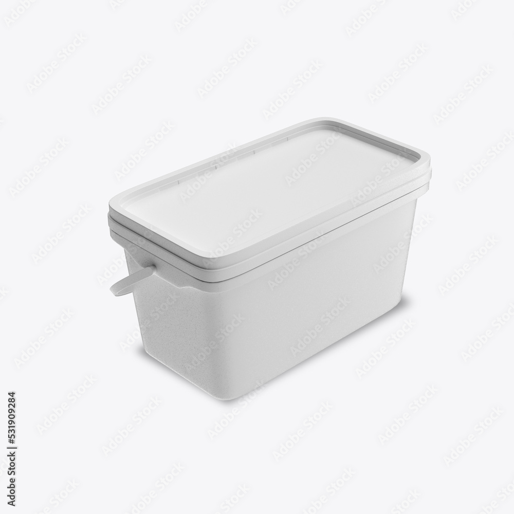 Plastic Container Mockup. 3D render Plastic Container Mockup. 3D render