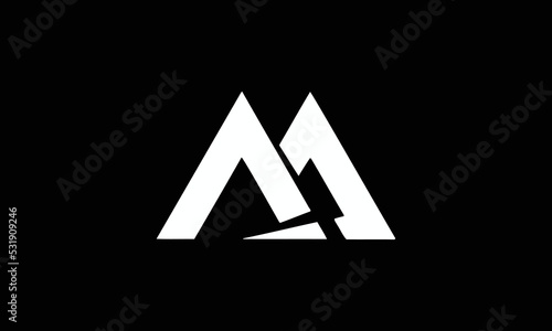  Alphabet letter icon logo AM, MA, AA