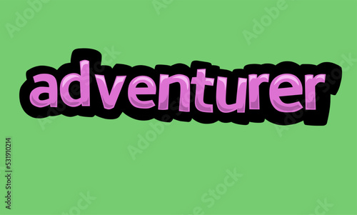 ADVENTURER writing vector design on a green background