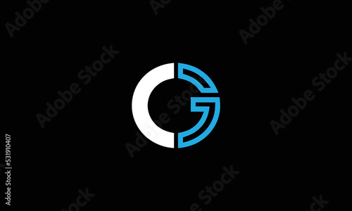  Alphabet letter icon logo CG 