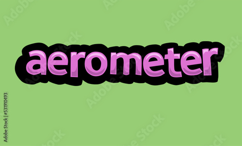 AEROMETER writing vector design on a green background photo