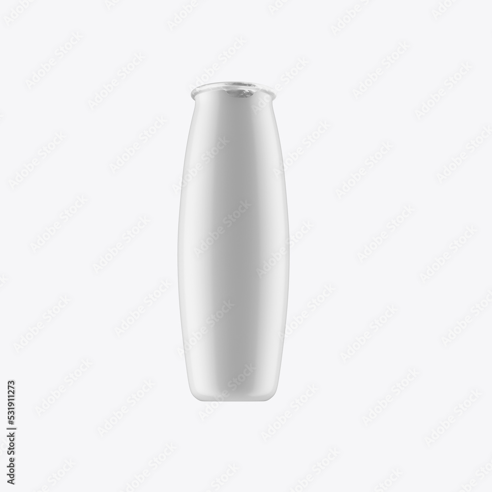 Plastic Yogurt Bottle Mockup. 3D render Plastic Yogurt Bottle Mockup. 3D render