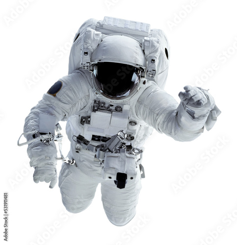 Print op canvas Spaceman flies. Astronaut