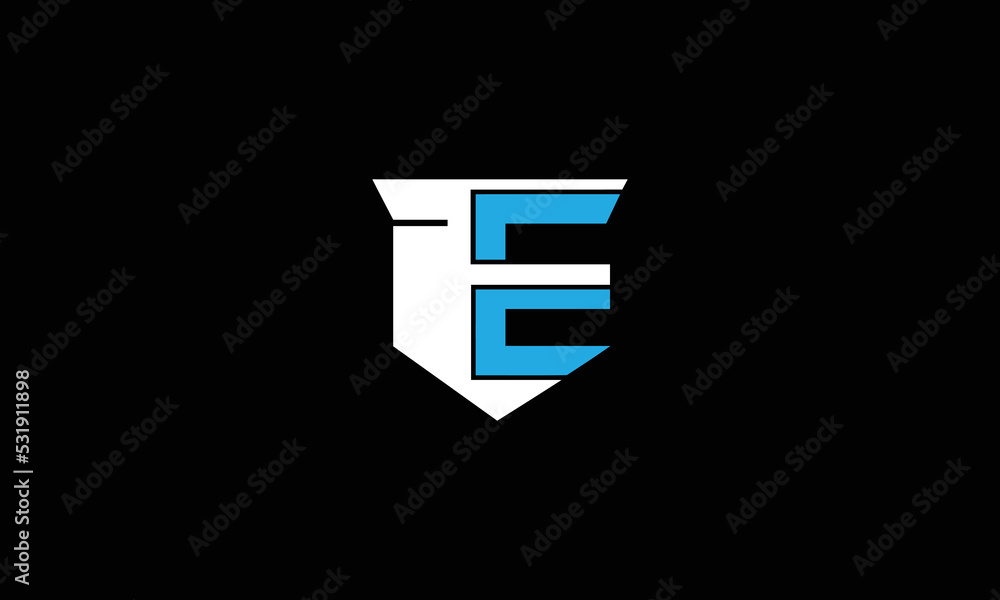 Abstract unique modern alphabet letter icon logo EE Abstract unique modern alphabet letter icon logo EE
