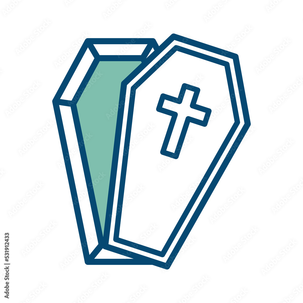 coffin icon vector design template coffin icon vector design template