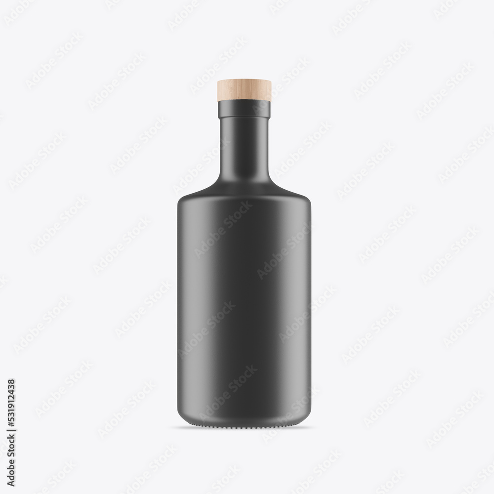 Whiskey Glass Bottle Mockup. 3D render Whiskey Glass Bottle Mockup. 3D render