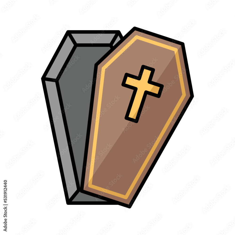 Fototapeta premium coffin icon vector design template