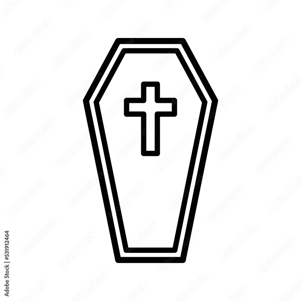 coffin icon vector design template coffin icon vector design template