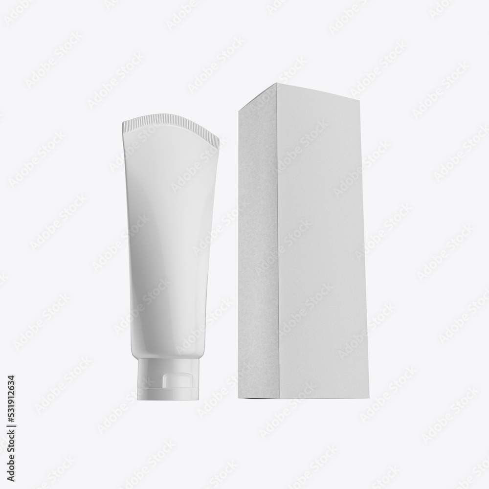 Cosmetic Tube Mockup. 3D render Cosmetic Tube Mockup. 3D render