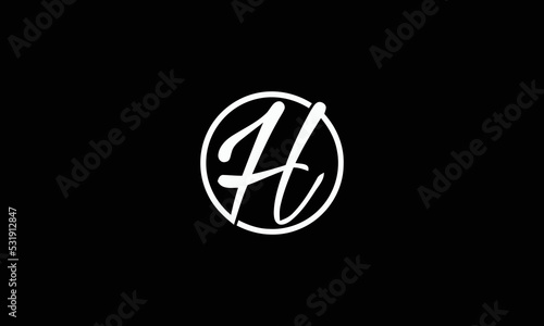  Alphabet letter icon logo HL, H