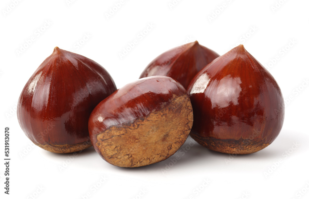 Obraz premium Chestnut on the white background