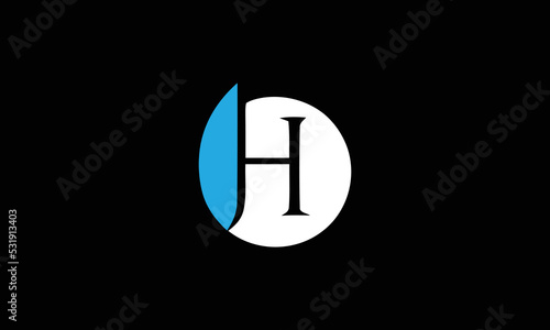  Letter JH Logo, jh logo icon vector for business 
