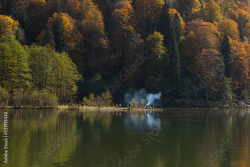 Borcka Karagol Lake in the Autumn Season  Artvin Turkey