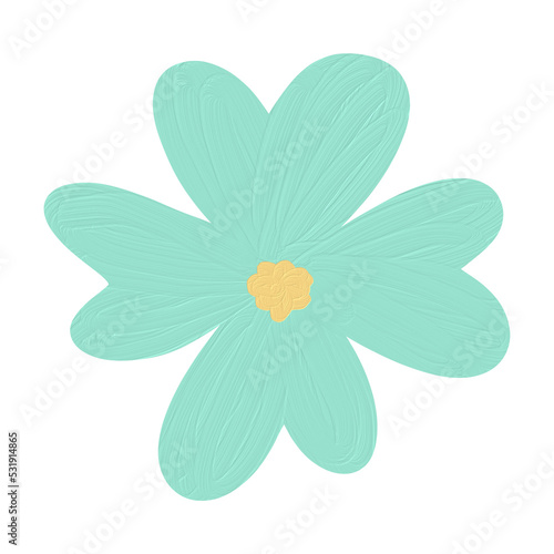 Oil Paint Flower Illustration