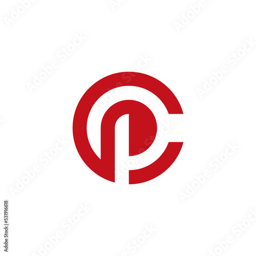 letter PC CP circle logo