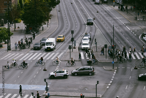 Photography An intersection in Copenhagen Denmark