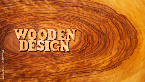 Wooden Design - Inscription with space for text #531917004
