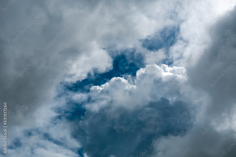 Dramatic landscape with dark blue sky and clouds Dramatic landscape with dark blue sky and clouds