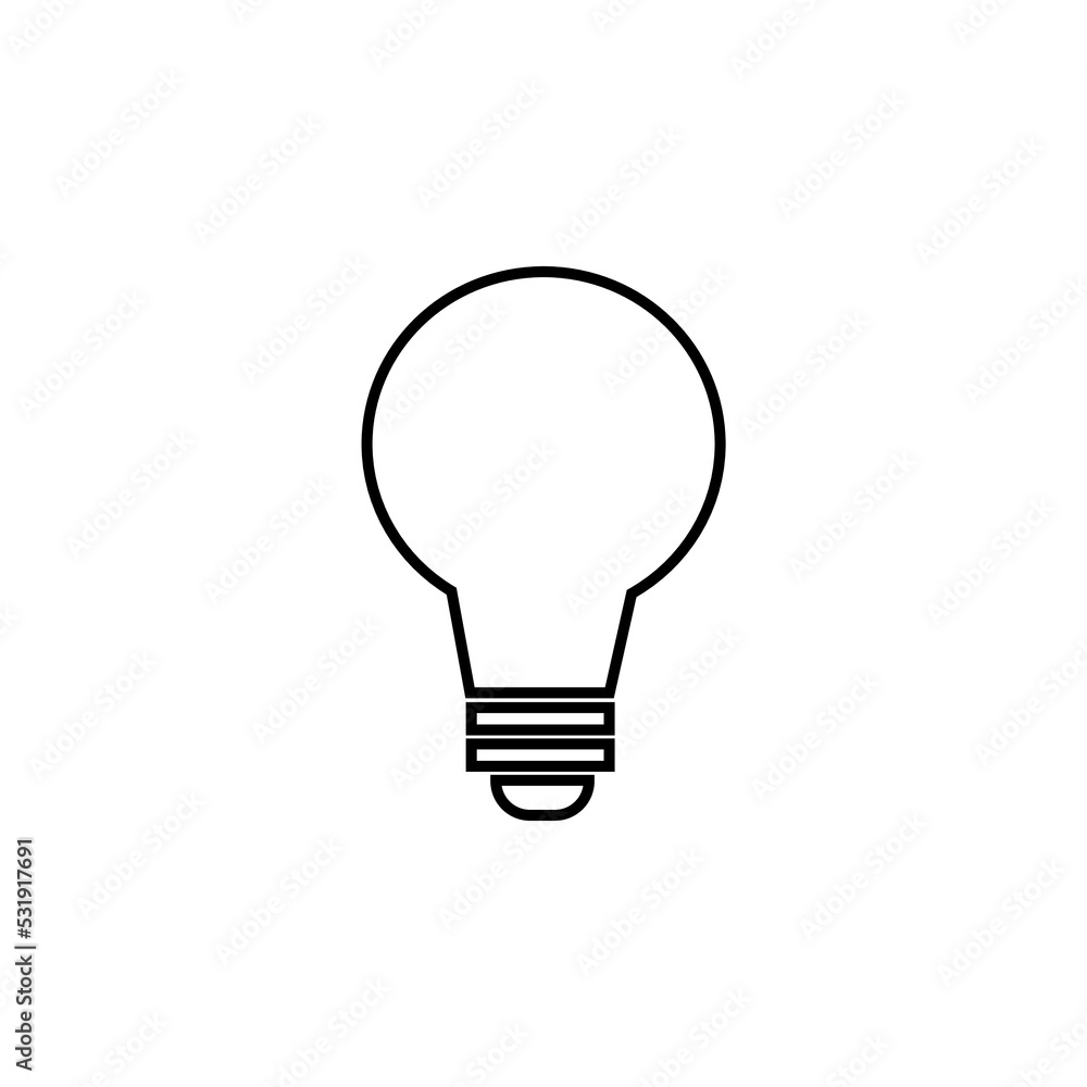 Graphic flat lamp icon for your design and website Graphic flat lamp icon for your design and website