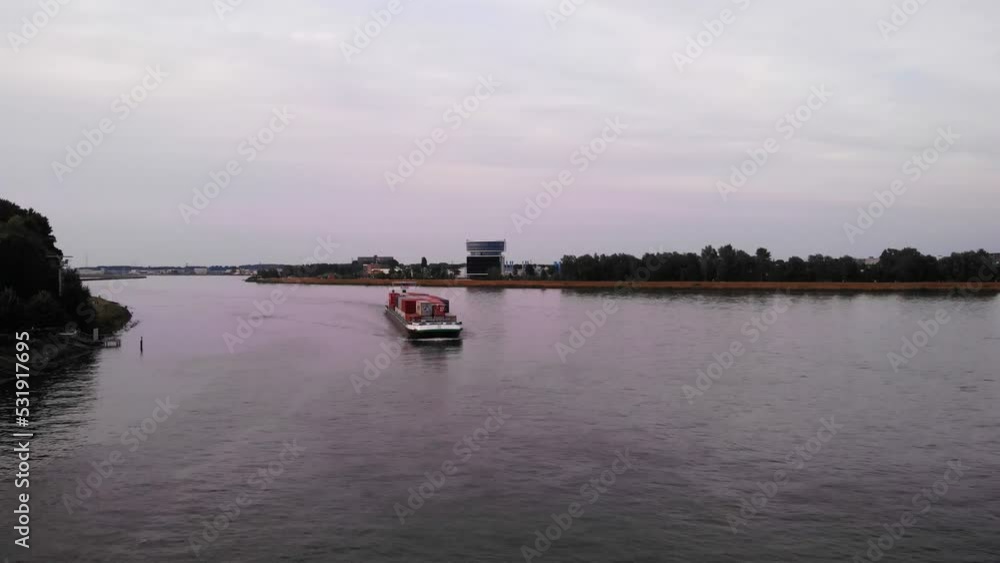 Coming Into Shot Of Alfa Verde Commercial Vessel, South Holland Province Coming Into Shot Of Alfa Verde Commercial Vessel, South Holland Province