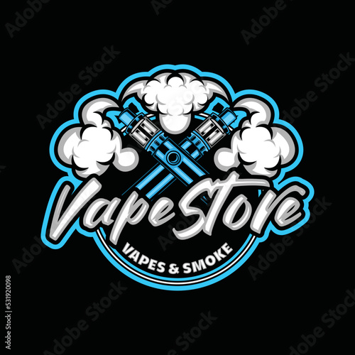 Vape Store logo Design vector graphic