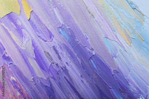 Beautiful strokes of colorful oil paints as background  closeup