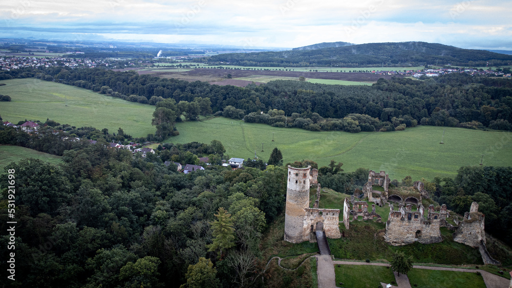 Ruin of castle Zvířetice, Bakov nad Jizerou, Czechia
