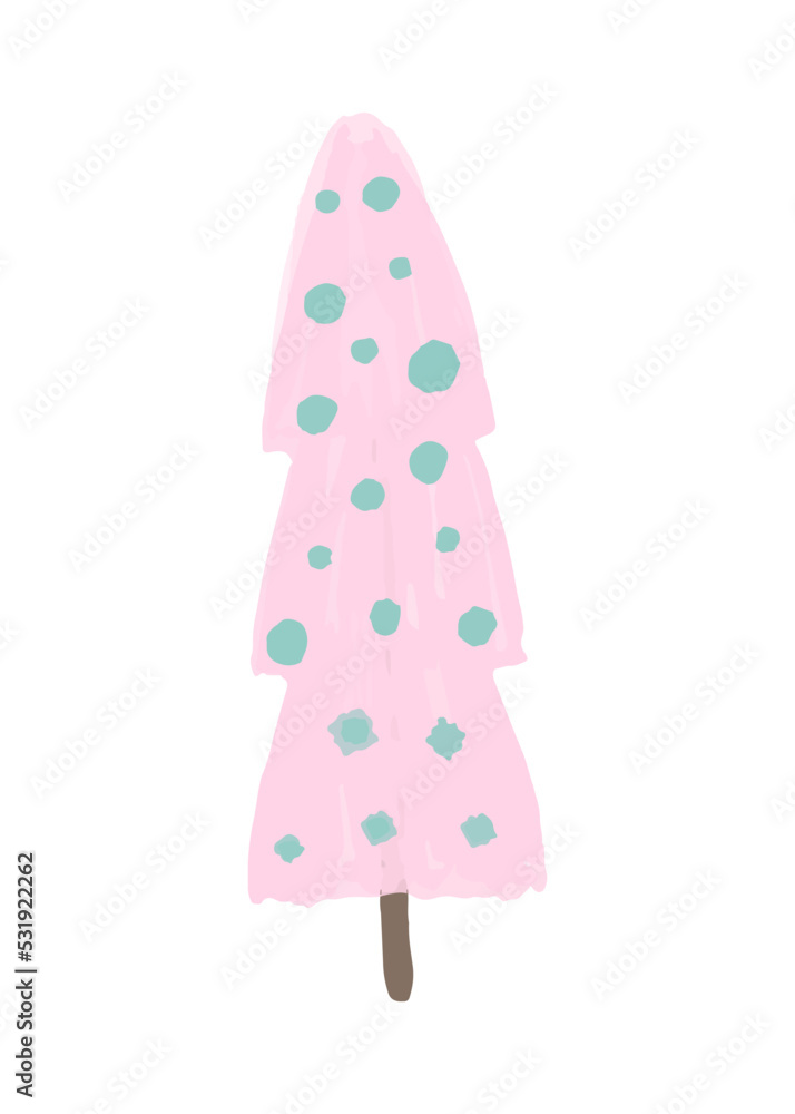 Vector Christmas and New Year illustration with pink Xmas tree. Vector Christmas and New Year illustration with pink Xmas tree.