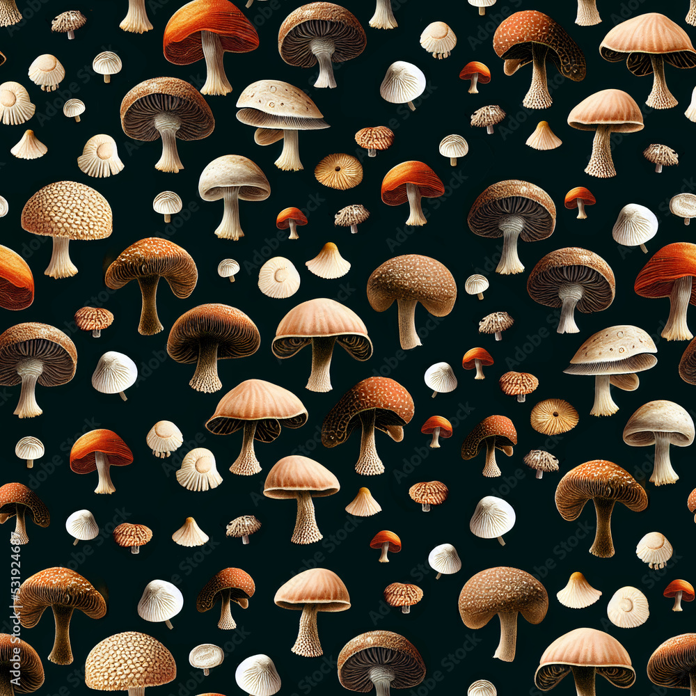 Mushrooms pattern